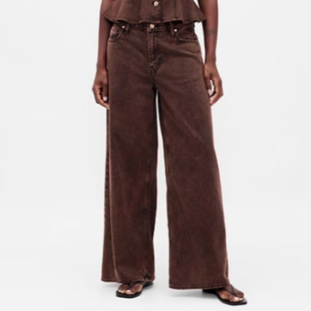 GAP Baggy Mid Rise Brown Jeans